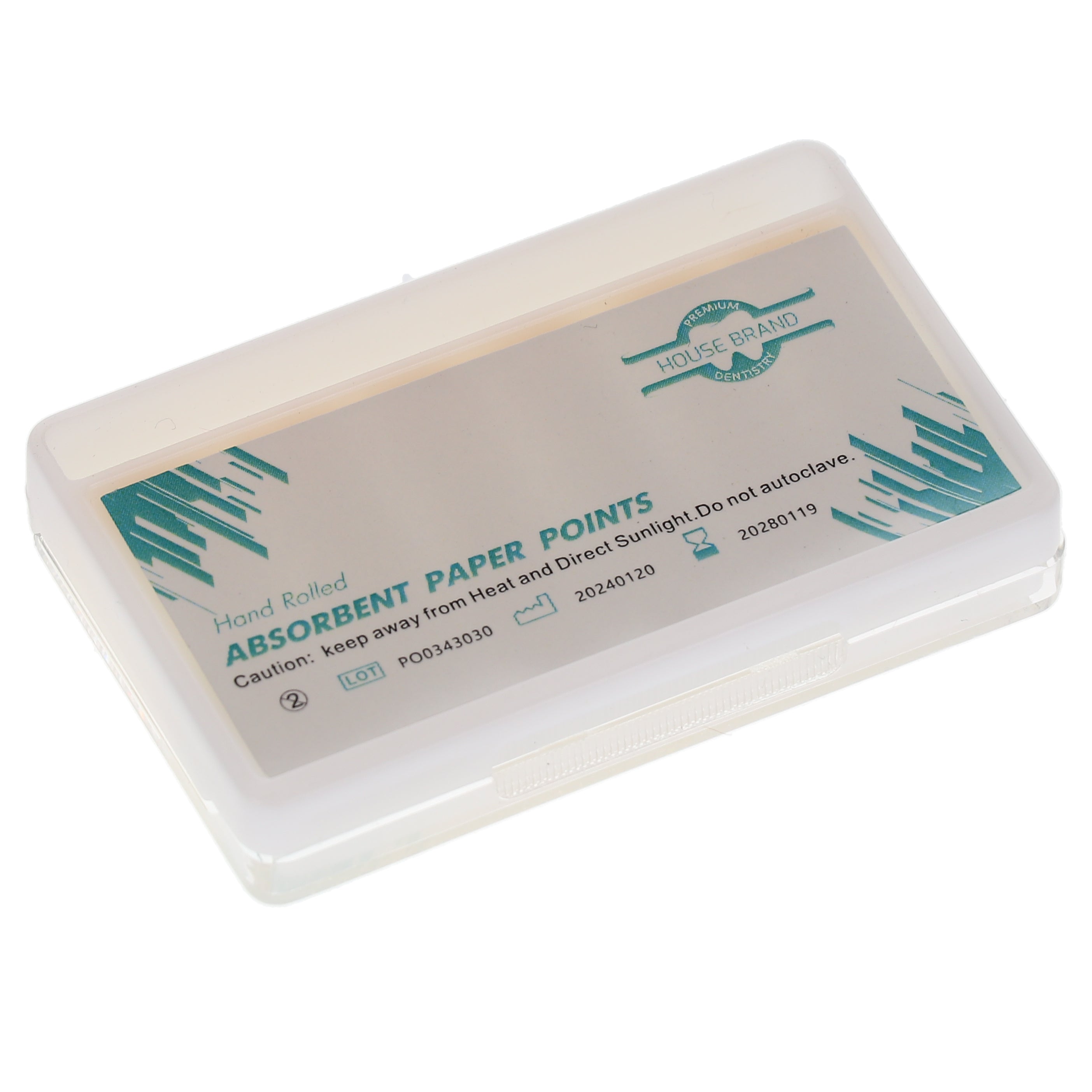 House Brand Dentistry 400717 HSB Absorbent Paper Points .06 Taper #20 60/Pk