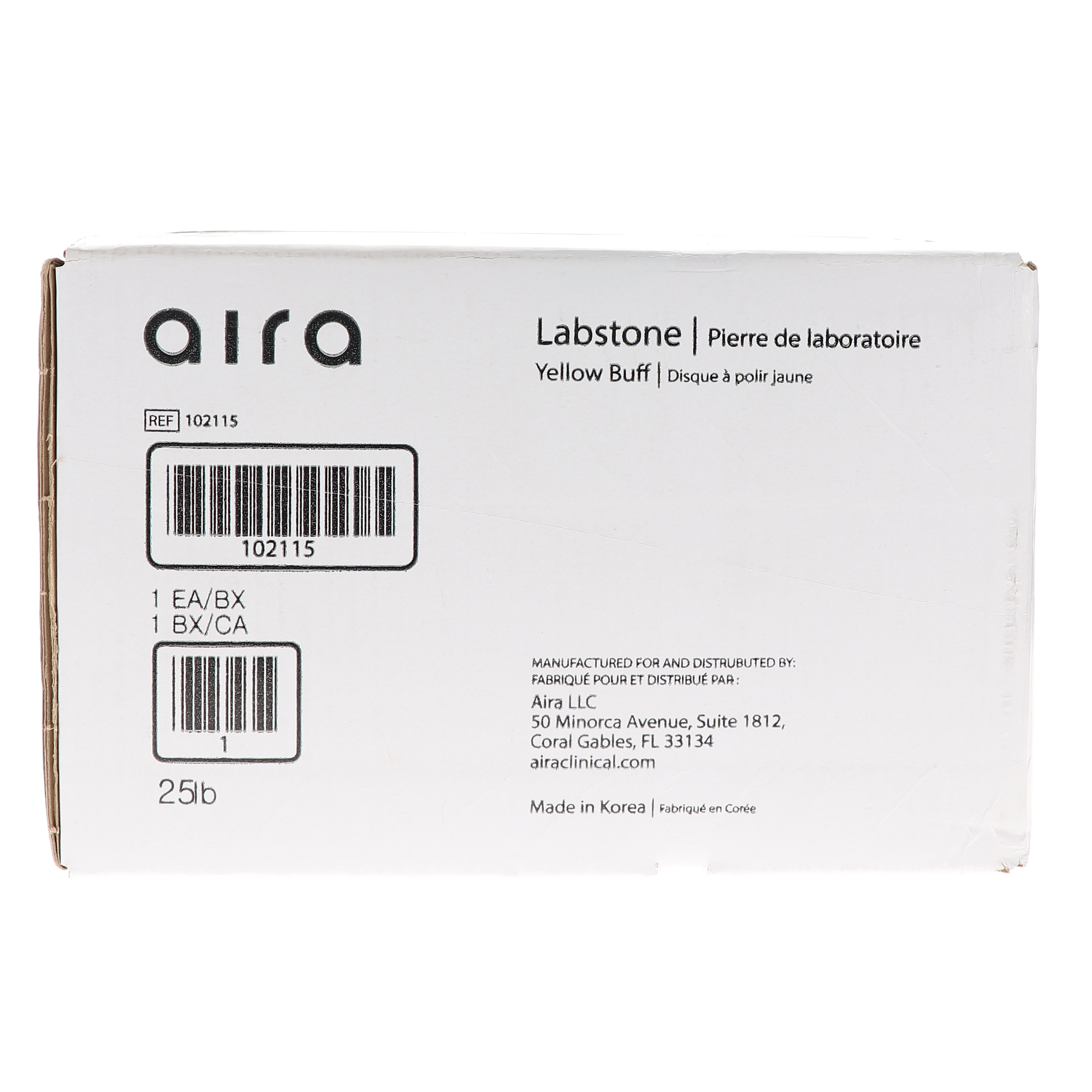 Aira 102115 Dental Labstone Yellow Buff 3-5 Work 8-9 Set 25 Lb