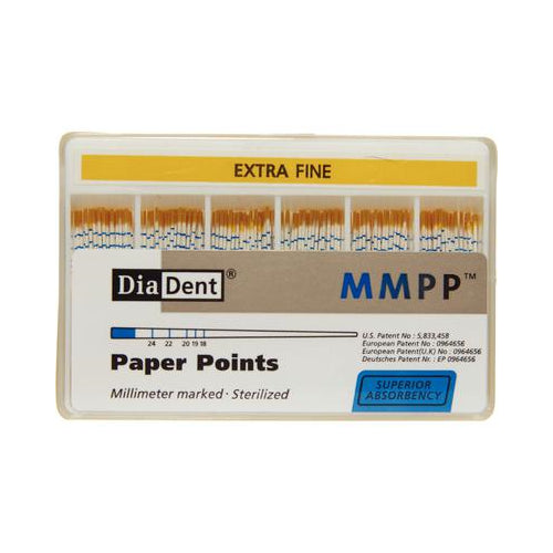 Diadent MP202-602 Paper Points ISO Color-Coded MM Spillproof XF 200/Pk
