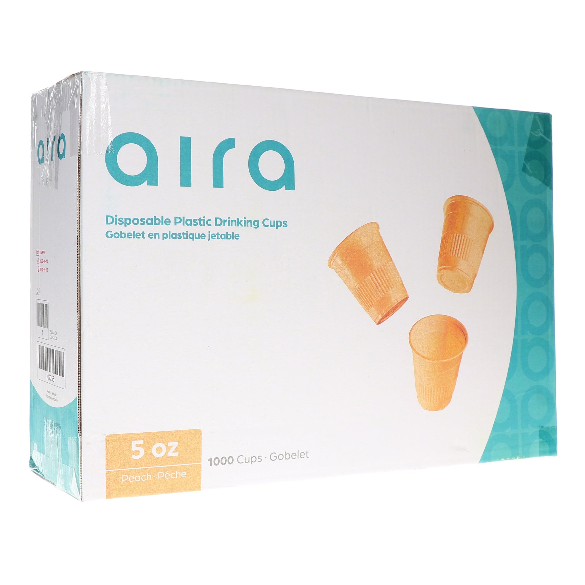 Aira 109258 Plastic Disposable Drinking Cups Peach 1000/Cs 5 Oz