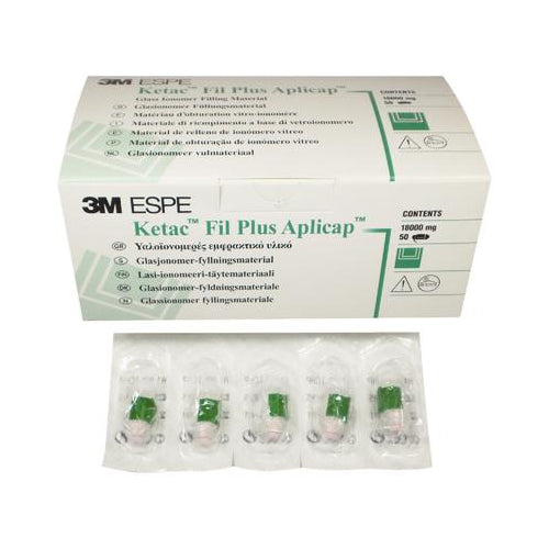3M ESPE 55010 Ketac-Fil Plus Applicap Glass Ionomer Filling Material Assorted 50/Pk EXP Jun 2026