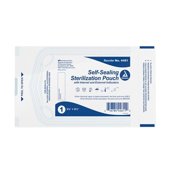 Dynarex 4461 Self-Sealing Sterilization Pouches 3.5