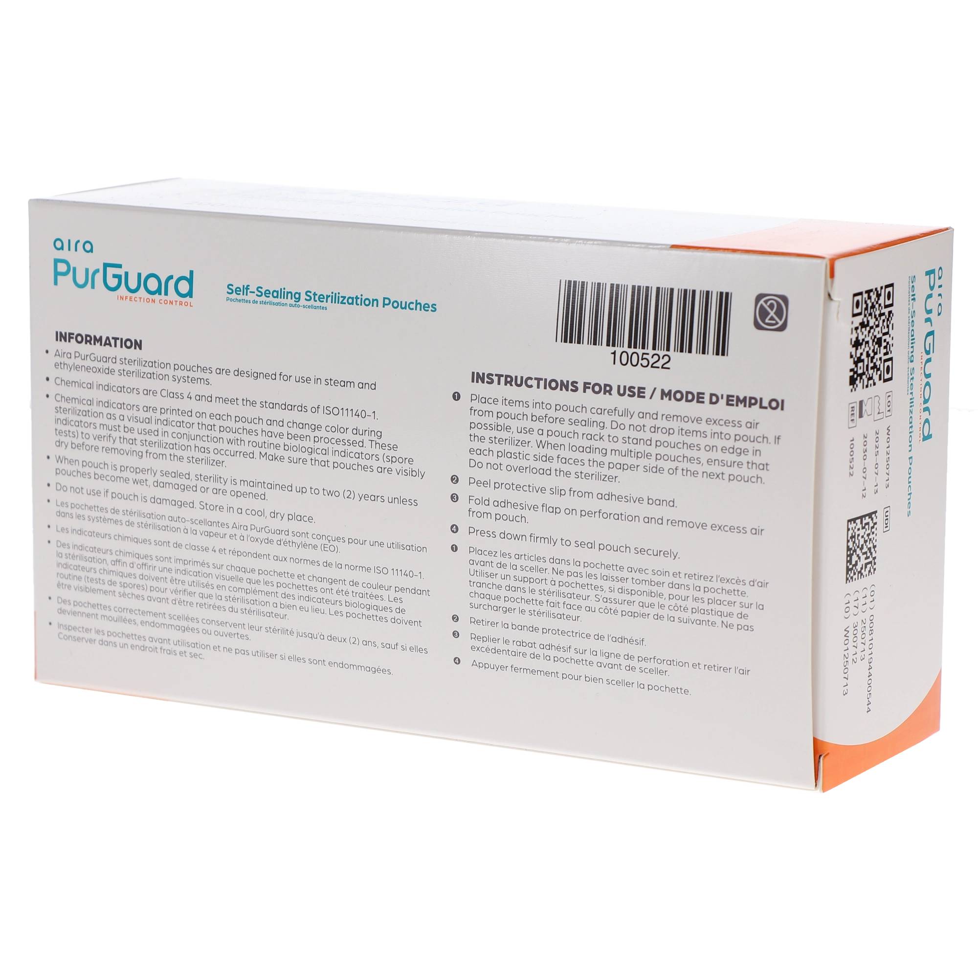 Aira 100522 PurGuard Self-Sealing Sterilization Pouches 3.50
