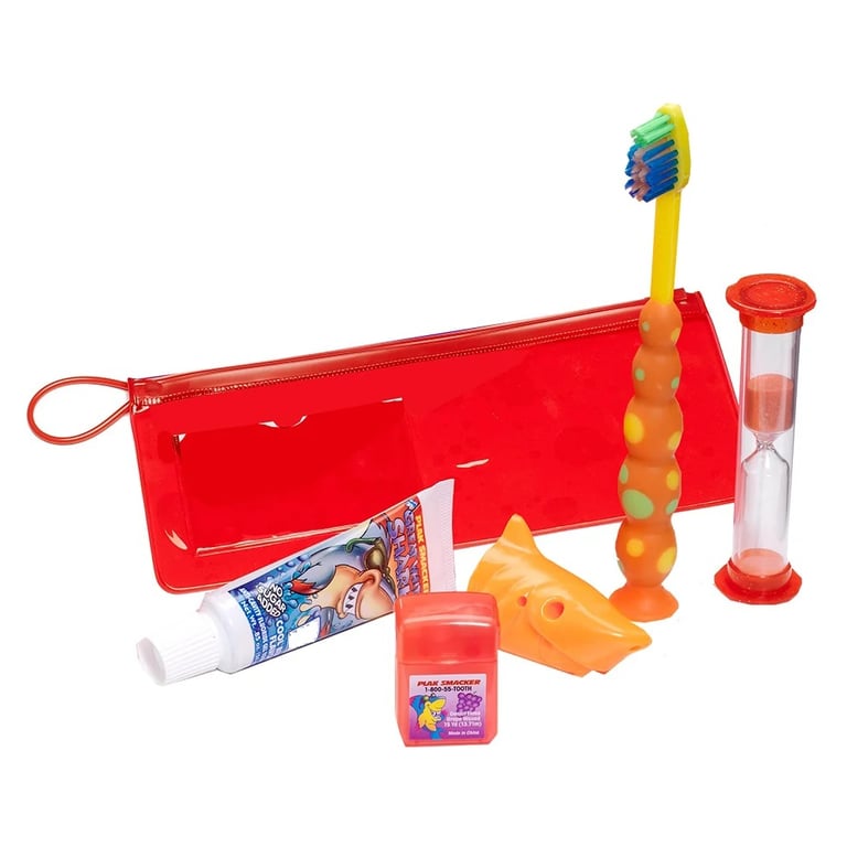 Plak Smacker 12045 Pediatric Zipper Dental Hygiene Kit 24/Pk