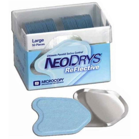 Microcopy DYRL NeoDrys Saliva Absorbents Reflective Large Blue 50/Pk