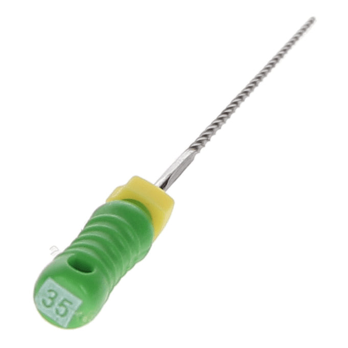 House Brand Dentistry 400125 HSB Endodontic K-Files 25mm #35 Green Stainless Steel 6/Pk