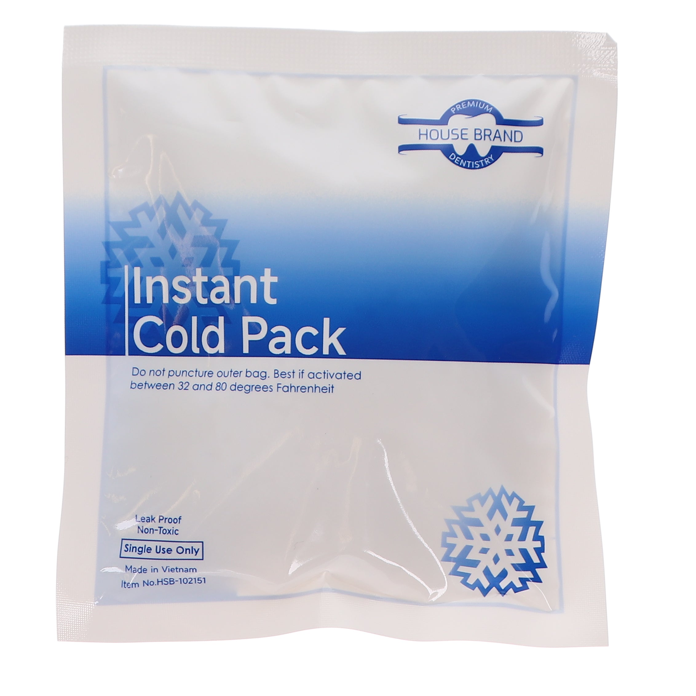 House Brand Dentistry 102151 HSB Instant Cold Packs Disposable 5