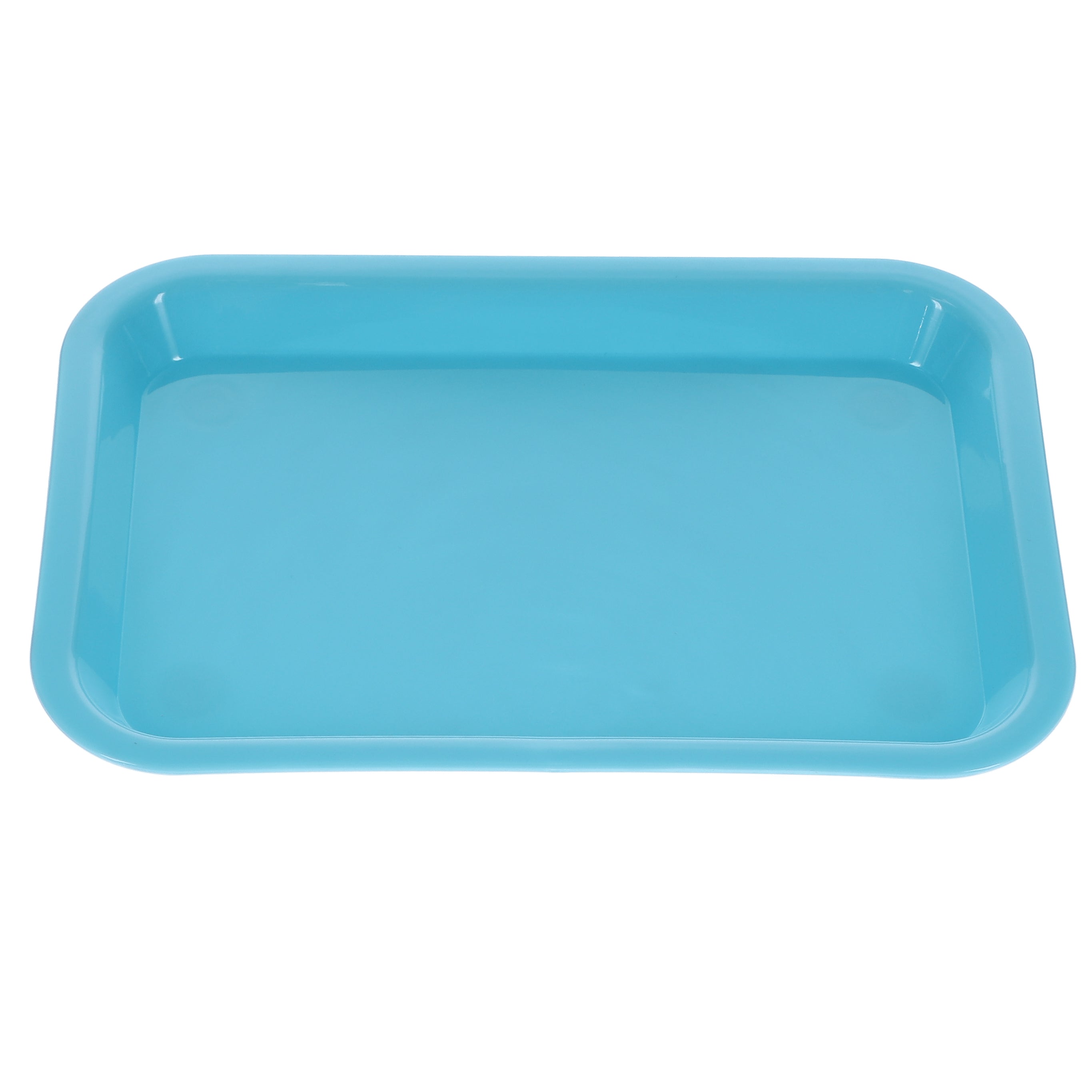 House Brand Dentistry 108156 HSB Set-Up Tray Flat #F Baby Blue Plastic 9-5/8