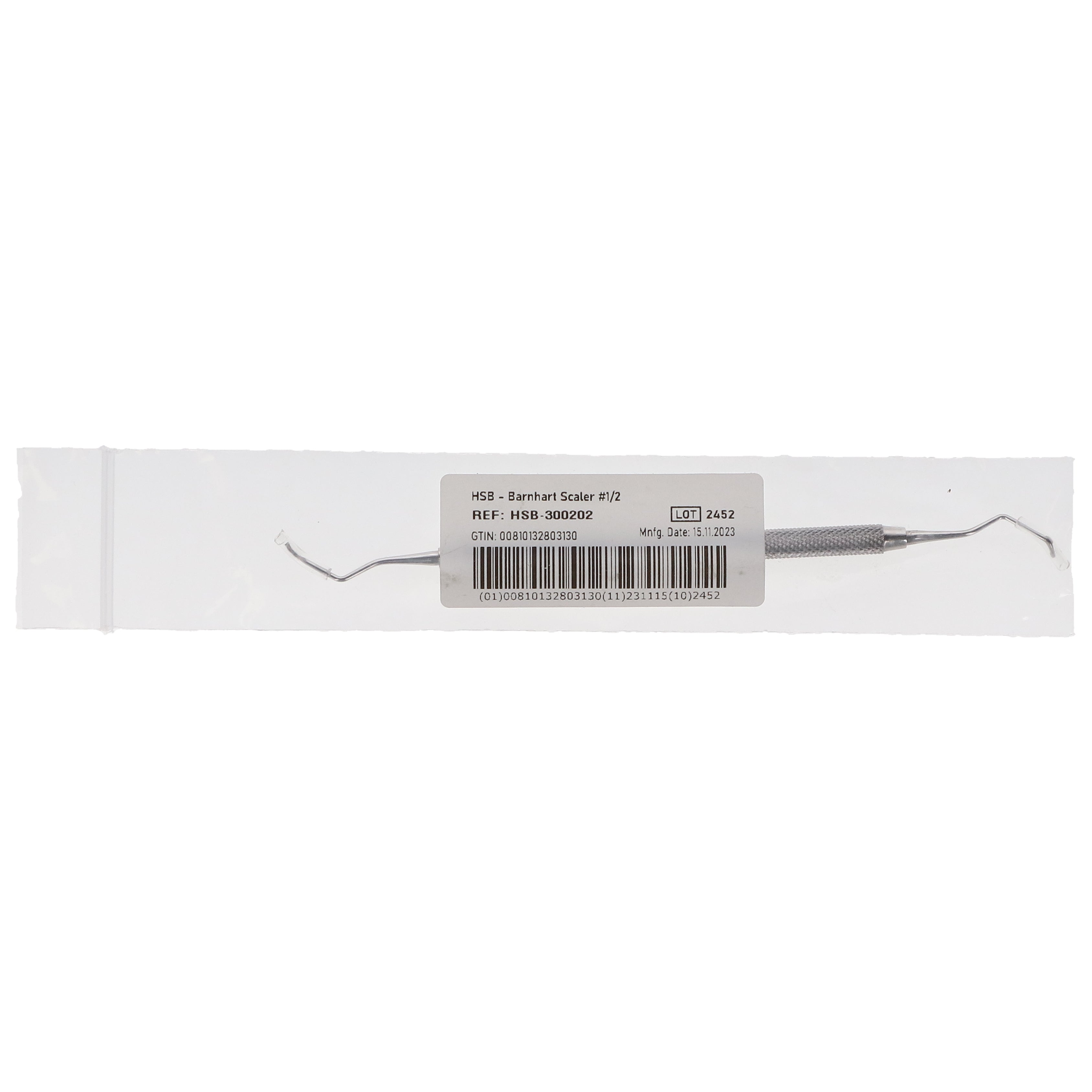 House Brand Dentistry 300202 HSB Double End #1/2 Barnhart Dental Scaler