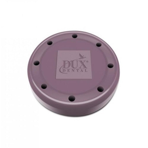 Dux Dental 31004 Bur Block Magnetic 8 Hole Round Mauve