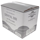 House Brand Dentistry 109238 HSB Dental Patient Bibs 3+1 Ply 13" X 18" Silver Gray 500/Bx