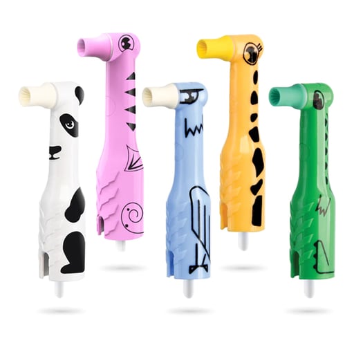 Pac-Dent 167-100P FUNimal Pedodontic Prophy Angles Soft Assorted 100/Pk