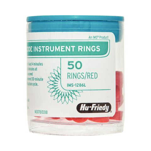 Hu-Friedy IMS-1286L Color Coded Dental Instrument Rings Large Red 50/Pk