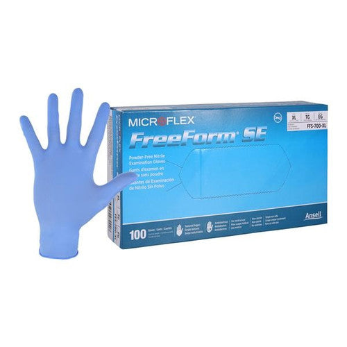 Microflex FFS-700-XS Freeform SE Nitrile Exam Gloves PF Extra Small 100/Bx