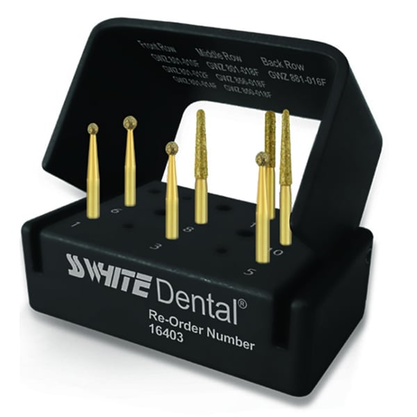 SS White 16403 Zirconia Access Endodontic Dental Bur & Block Kit
