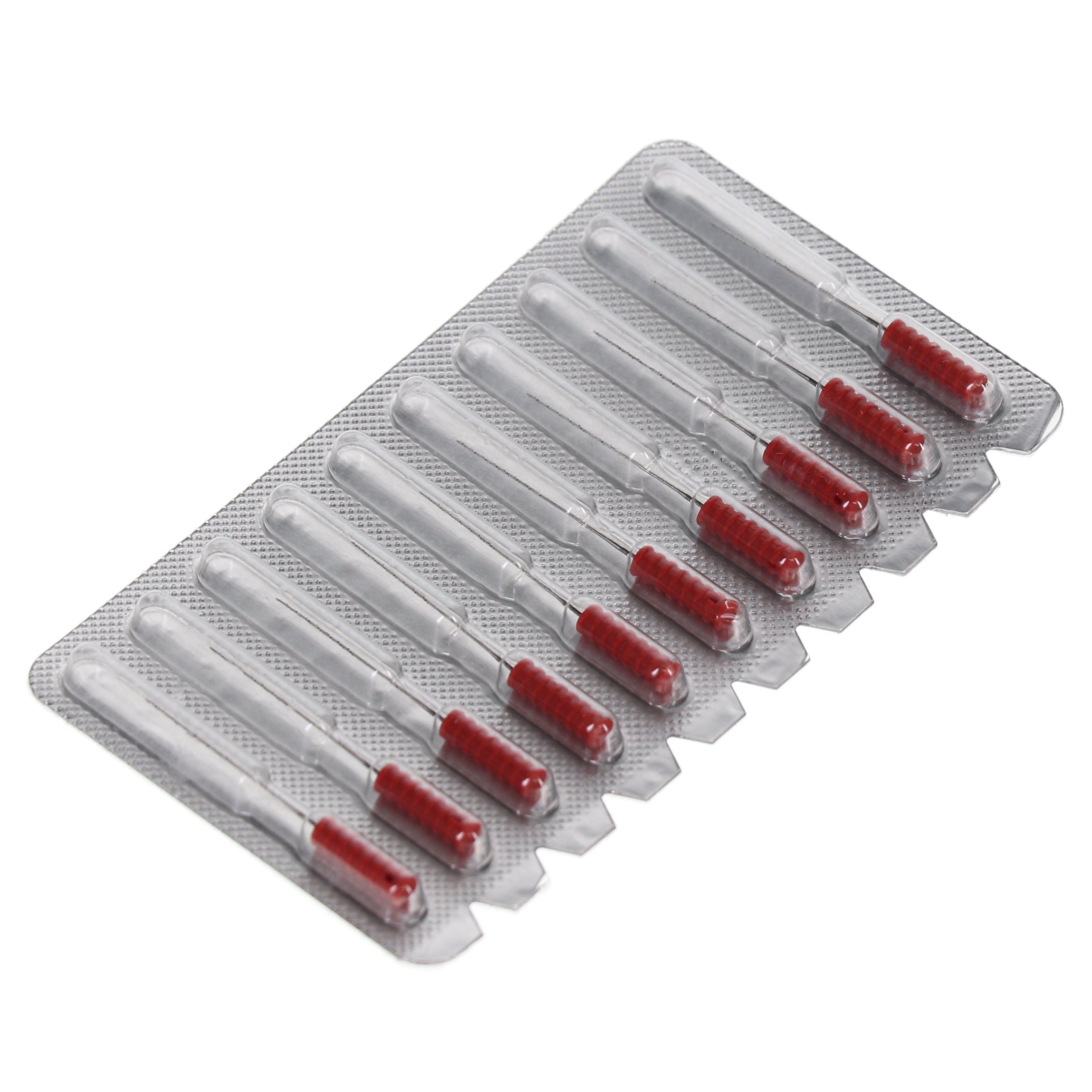 House Brand Dentistry 400623 HSB Barbed Broaches #3 X-Fine 21mm Sterile Red 10/Pk