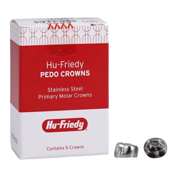 Hu-Friedy SSC-LLD6 Stainless Steel Dental Crowns Lower Left Primary 1st #6 5/Pk