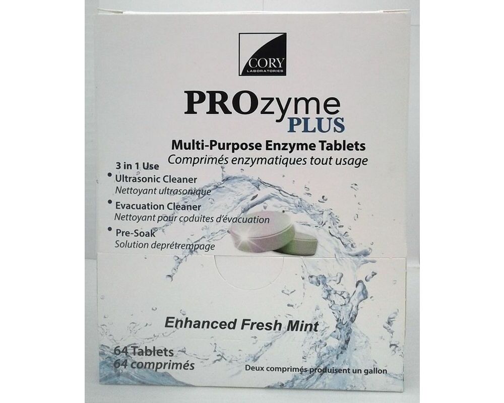 Cory Laboratories PZ64T Prozyme Enzymatic Ultrasonic Cleaning Tablets 64/Pk