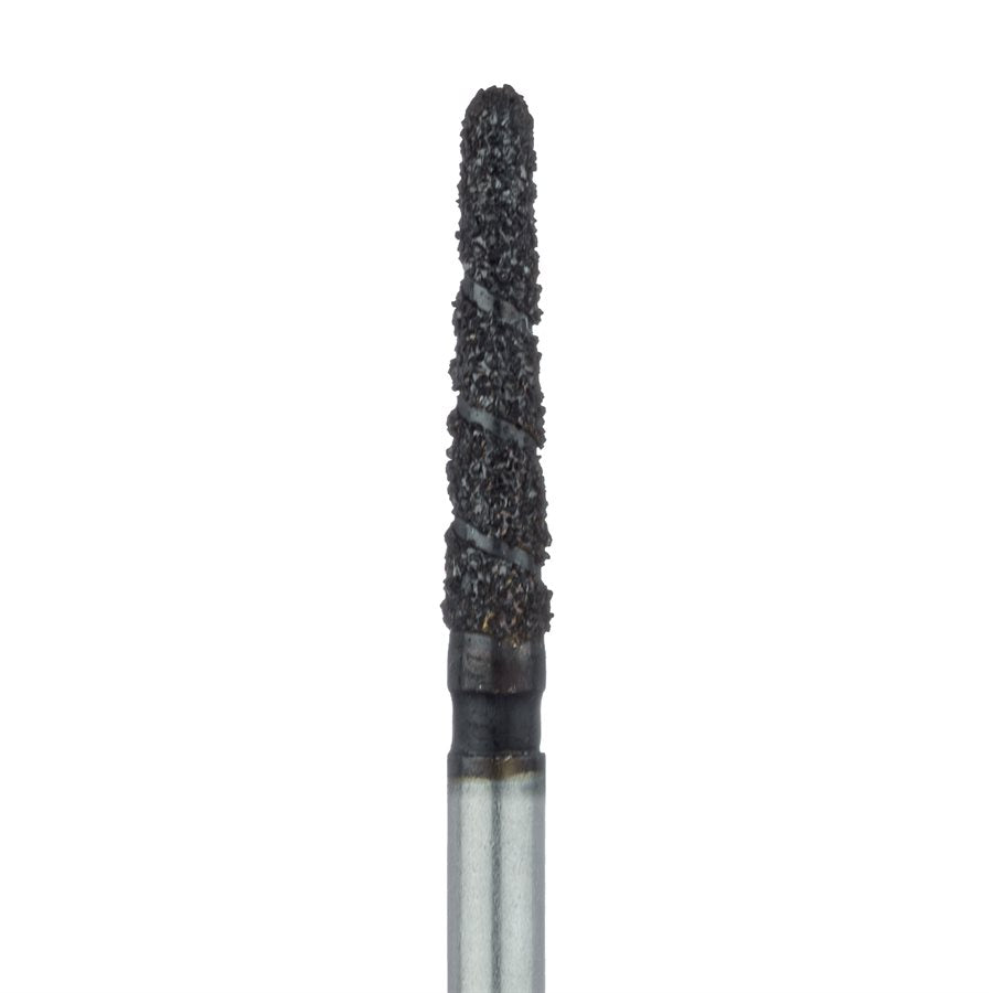 Meisinger B850-016-FG Black Cobra FG Round End Taper Super Coarse Grit Diamond Burs 5/Pk