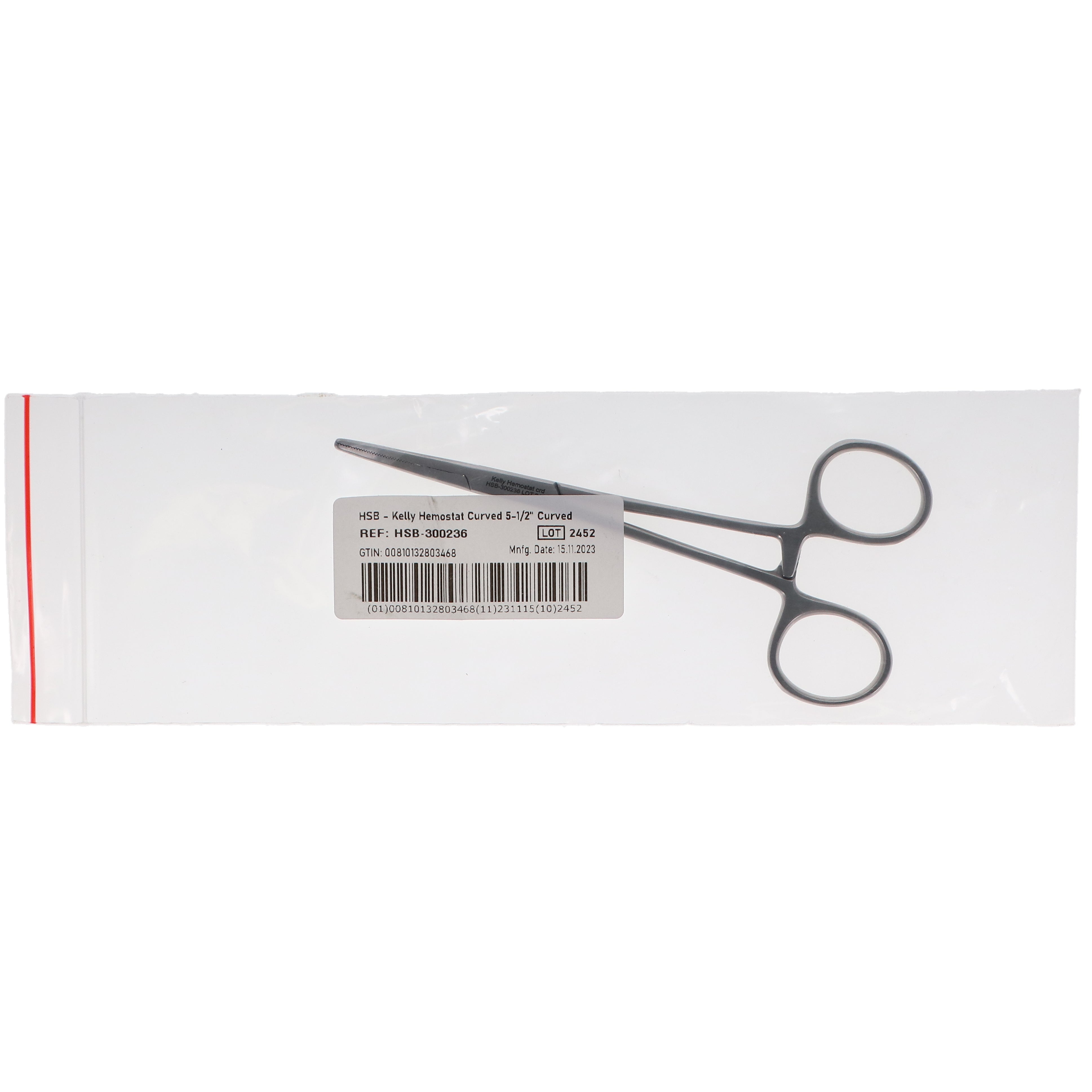 House Brand Dentistry 300236 HSB Kelly Hemostat Curved 5.5