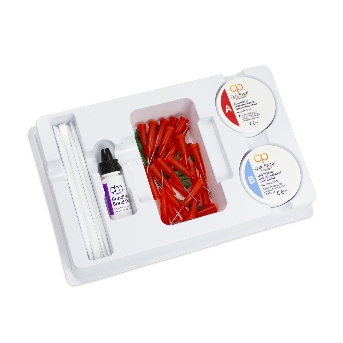 Denmat 030622100 Core Paste Composite Regular Set with Fluoride White Jar Kit EXP Jul 2026