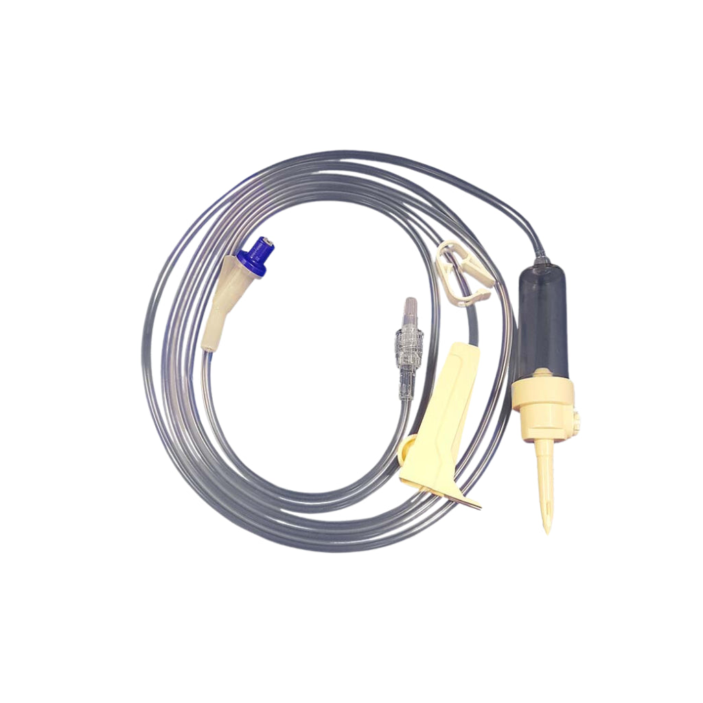 Exel 27086 IV Administration Set 15 Drops Combination Vented / Non-Vented Needle Free Y Injection