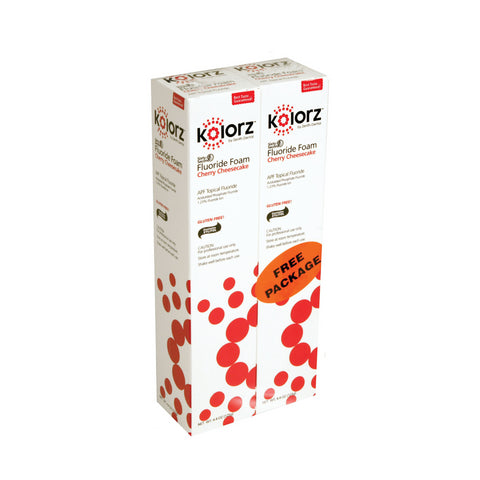 DMG 766202 Kolorz Fluoride Dental Foam Cherry Cheesecake 2/Pk 4.4oz