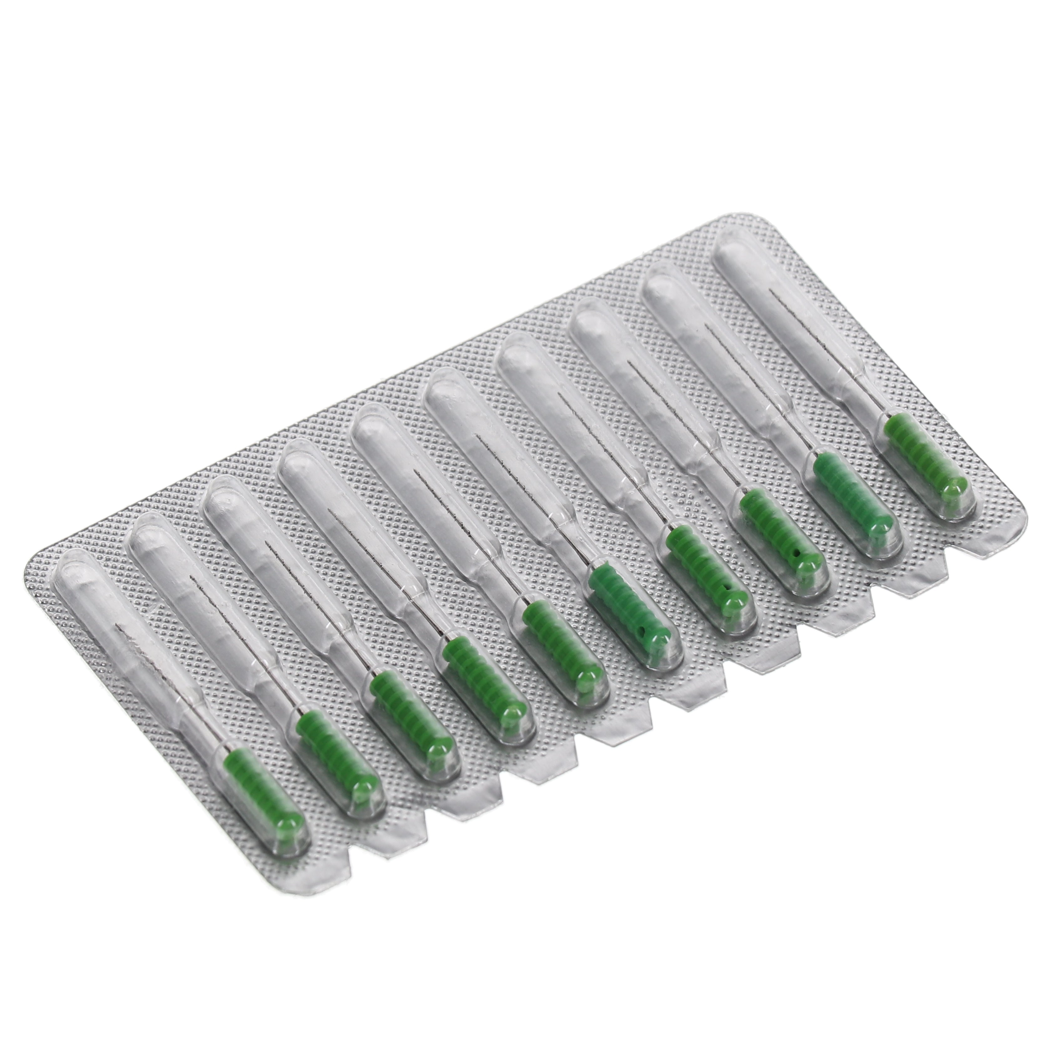 House Brand Dentistry 400625 HSB Barbed Broaches #5 Medium 21mm Sterile Green 10/Pk