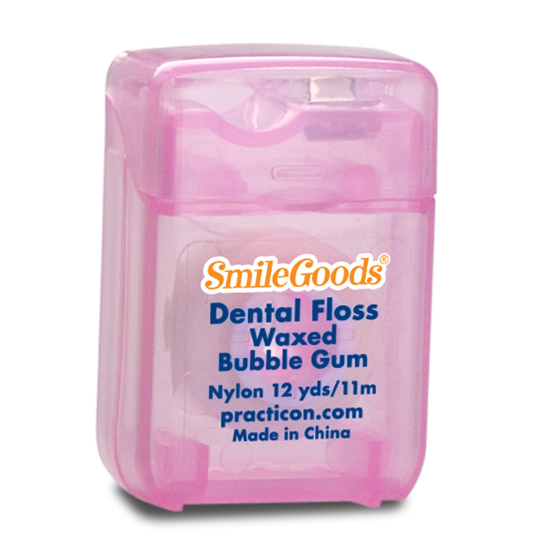 Practicon 7045204 Smilegoods Waxed Dental Floss Bubble Gum Flavored 72/Pk