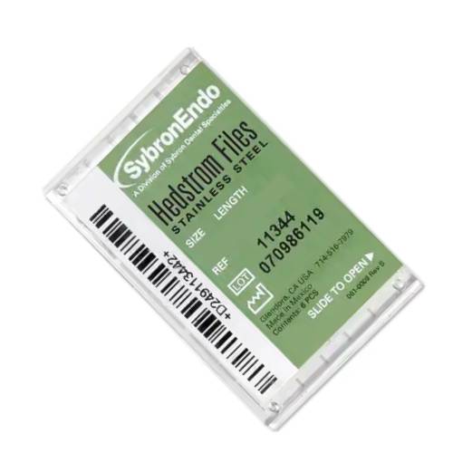 Kerr Dental 12820 Endodontic Hedstrom Files 30mm #25 Stainless Steel 6/Bx