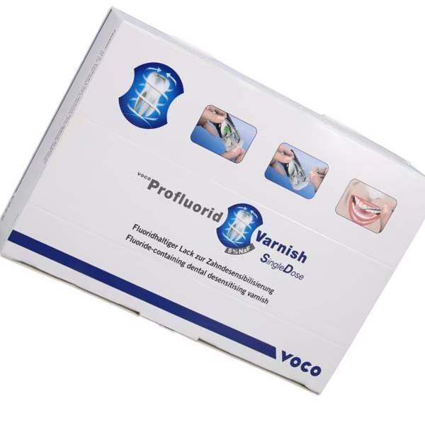 Voco 2226 Profluorid 5% Sodium Fluoride Varnish Caramel White Transparent 50/Pk 0.4mL