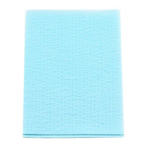 Mydent PB-8001 Defend Plus Patient Bibs Blue 2-Ply Tissue + 1-Ply Poly 500/Pk