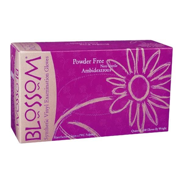 Blossom Disposables BM-9226-V-PF Synthetic Vinyl Gloves Small 100/Bx