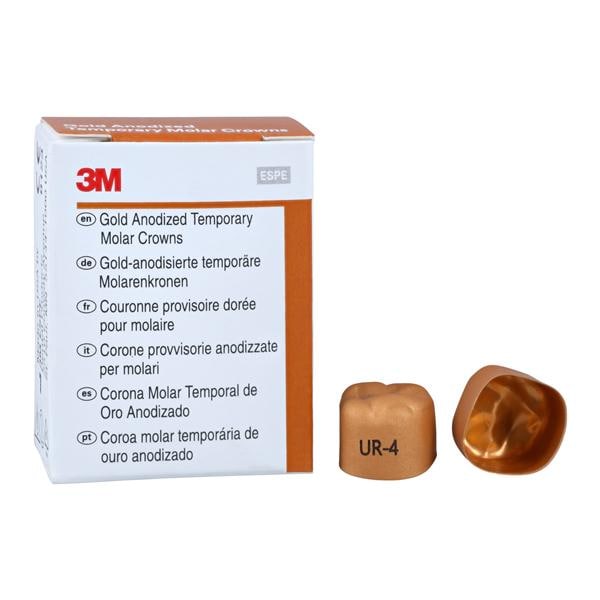 3M Solventum 940324 Unitek Crowns Gold Anodized 1st Molar #4 Upper Right 5/Bx