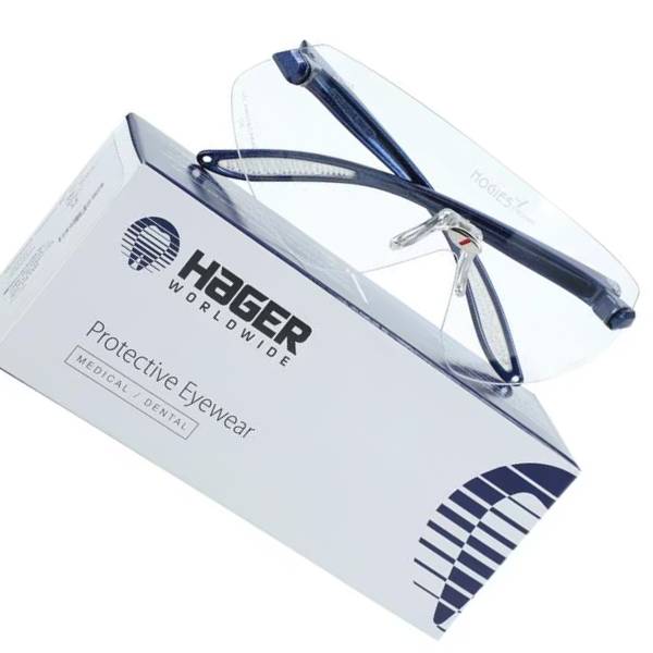 Hager 100706 Outback Protective Eyewear Clear Lens Blue Frame