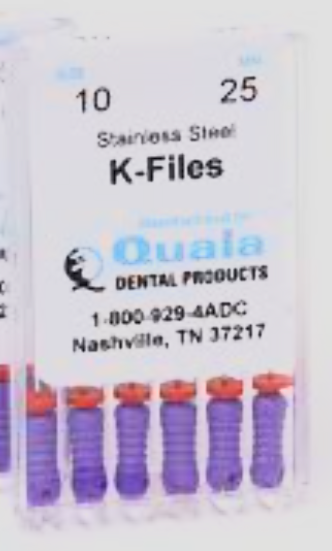 Quala 96325008Q K-Type Endodontic Files 25mm #08 6/Pk