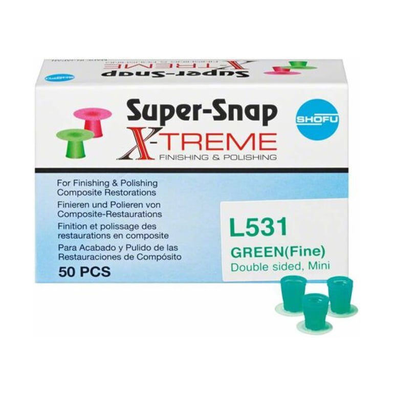 Shofu Dental L531 Super-Snap X-Treme Polishing Discs Green Mini 50/Bx