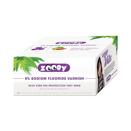 Young Dental 295712 Zooby 5% Sodium Fluoride Varnish Growlin Grape 50/Pk