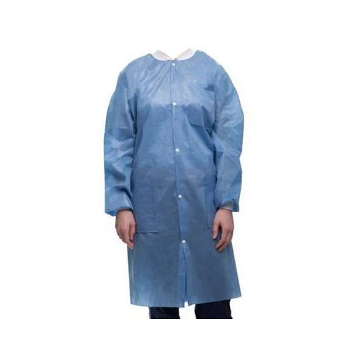 ValuMax 3560CB2XL Easy-Breathe Lab Coats Ceil Blue XX-Large 10/Pk