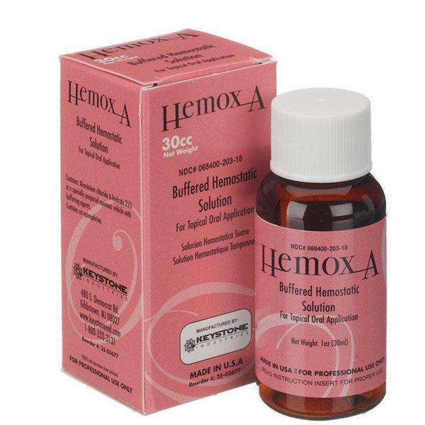 Keystone 25-03677 Hemox-A Buffered Hemostatic Solution 30cc 1oz