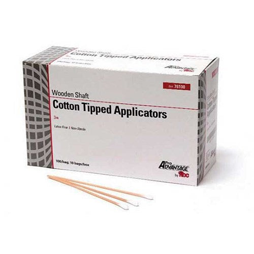 Pro Advantage 76100 Cotton Tipped Applicators 3'' 1000/Pk