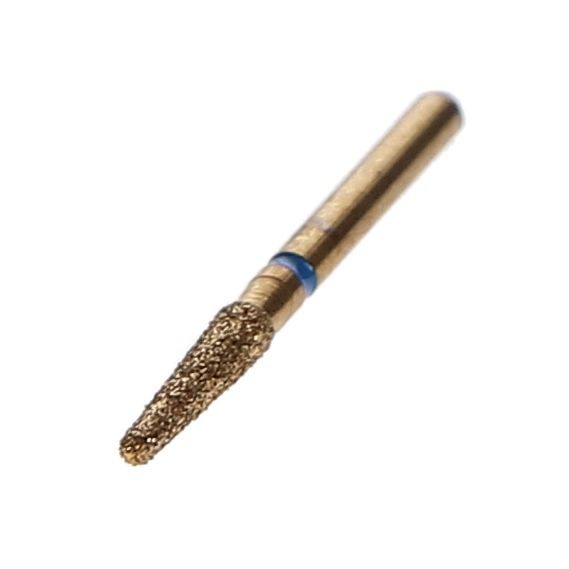 House Brand Dentistry 401945 HSB FG 856-018M Precision Zirconia Round End Taper Medium Grit Diamond Burs 5/Pk