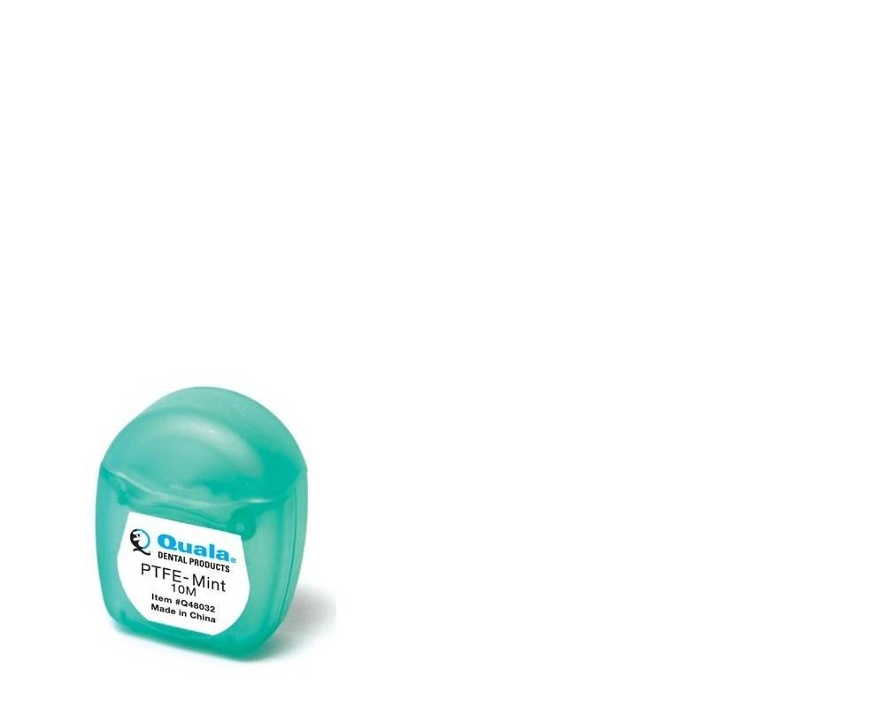 Quala Q48032 Dental Floss PTFE Easy Slide Teflon Mint 10 Meters 72/Cs