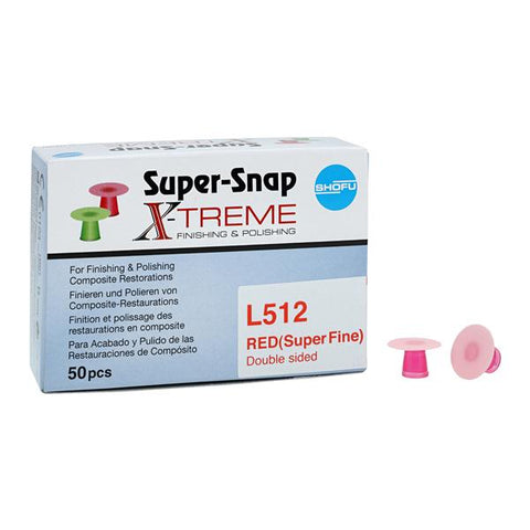 Shofu Dental L512 Super-Snap X-Treme Polishing Discs Red 50/Bx