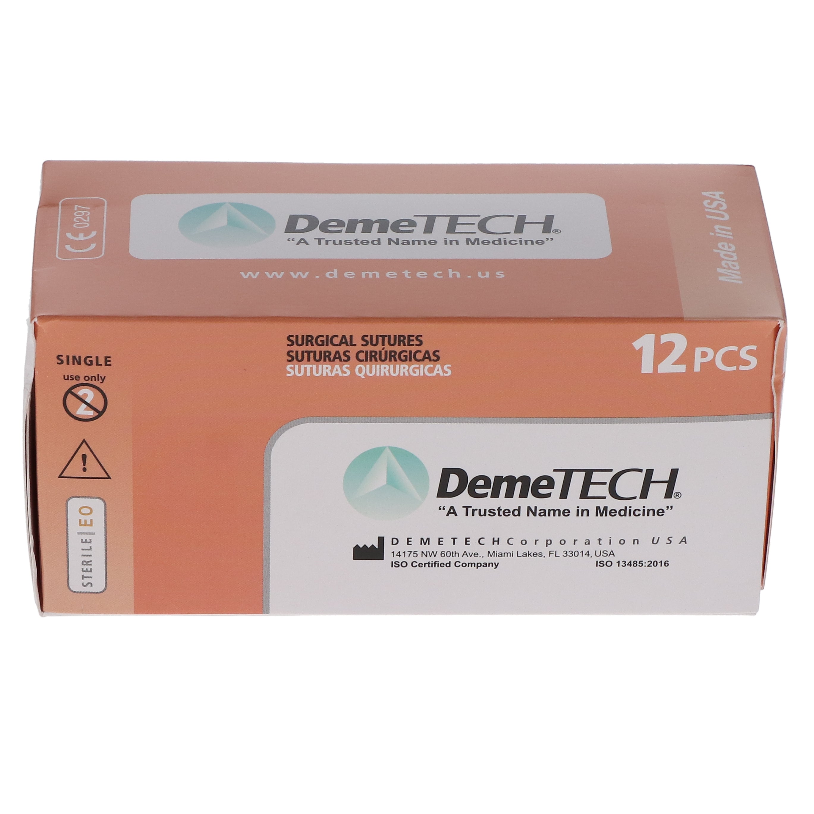 House Brand Dentistry 103130 HSB Poliglecaprone Colorless Precision Point Reverse Cutting Sutures 25` 45cm 5/0 19mm 3/8 Circle 12/Bx