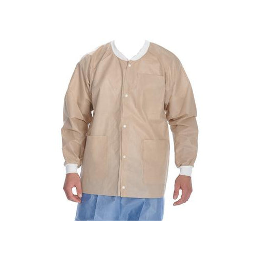 ValuMax 3630TNM Extra-Safe Jackets Tan Medium SMS Fabric 10/Pk
