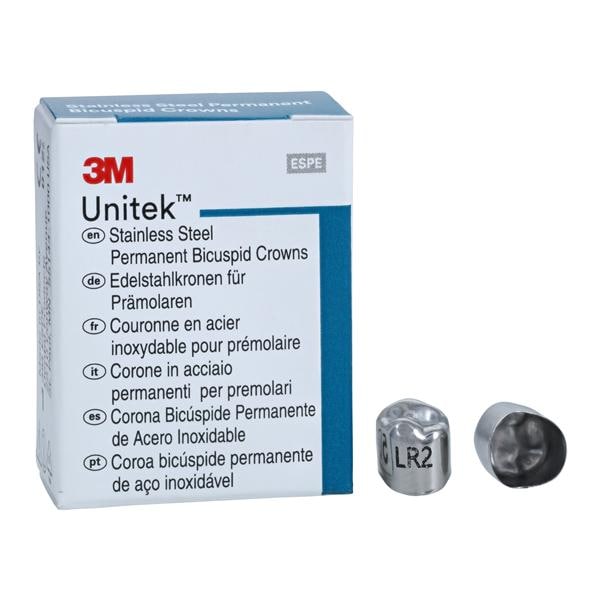 3M Solventum 900642 Unitek Crowns Stainless Steel 2nd Permanent Bicuspid #2 Lower Right 5/Bx