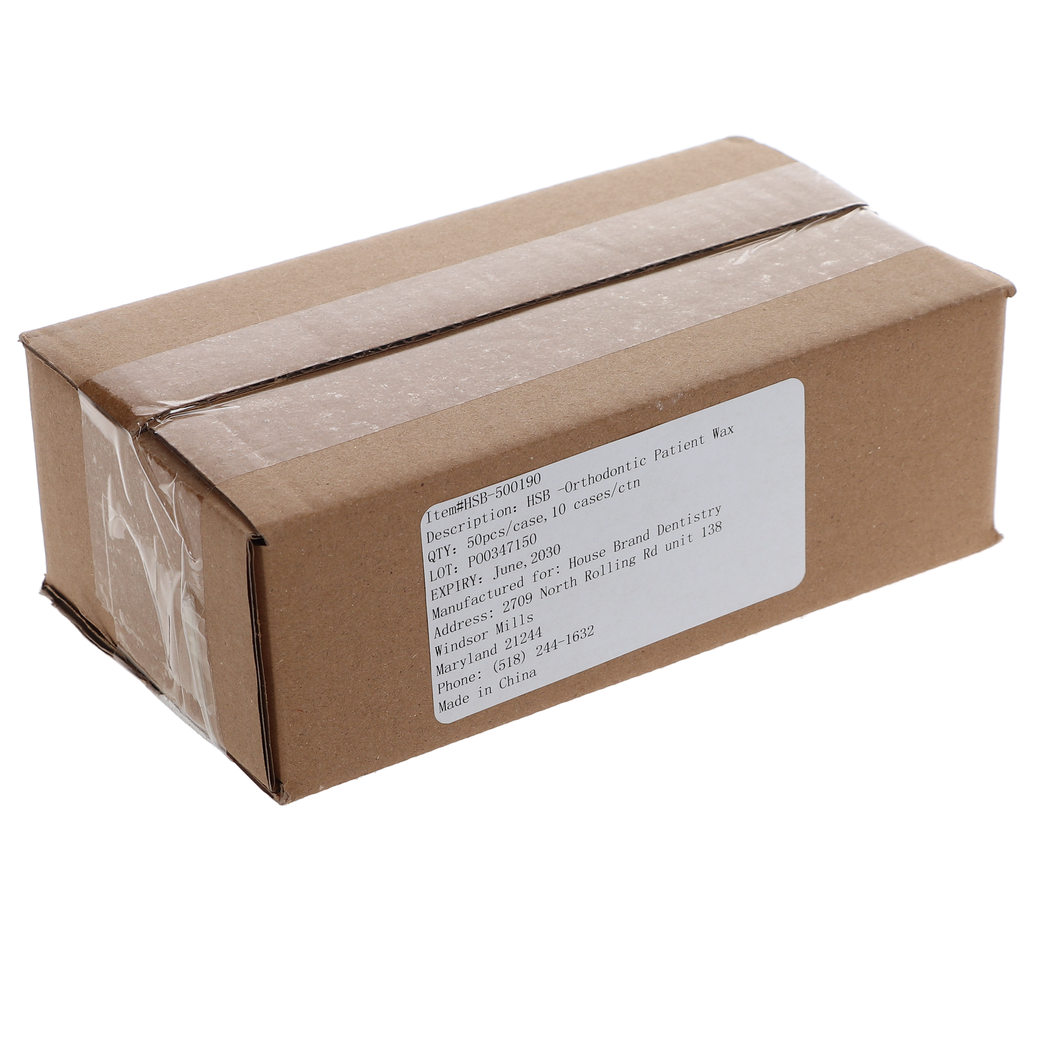House Brand Dentistry 500190 HSB Orthodontic Patient Wax