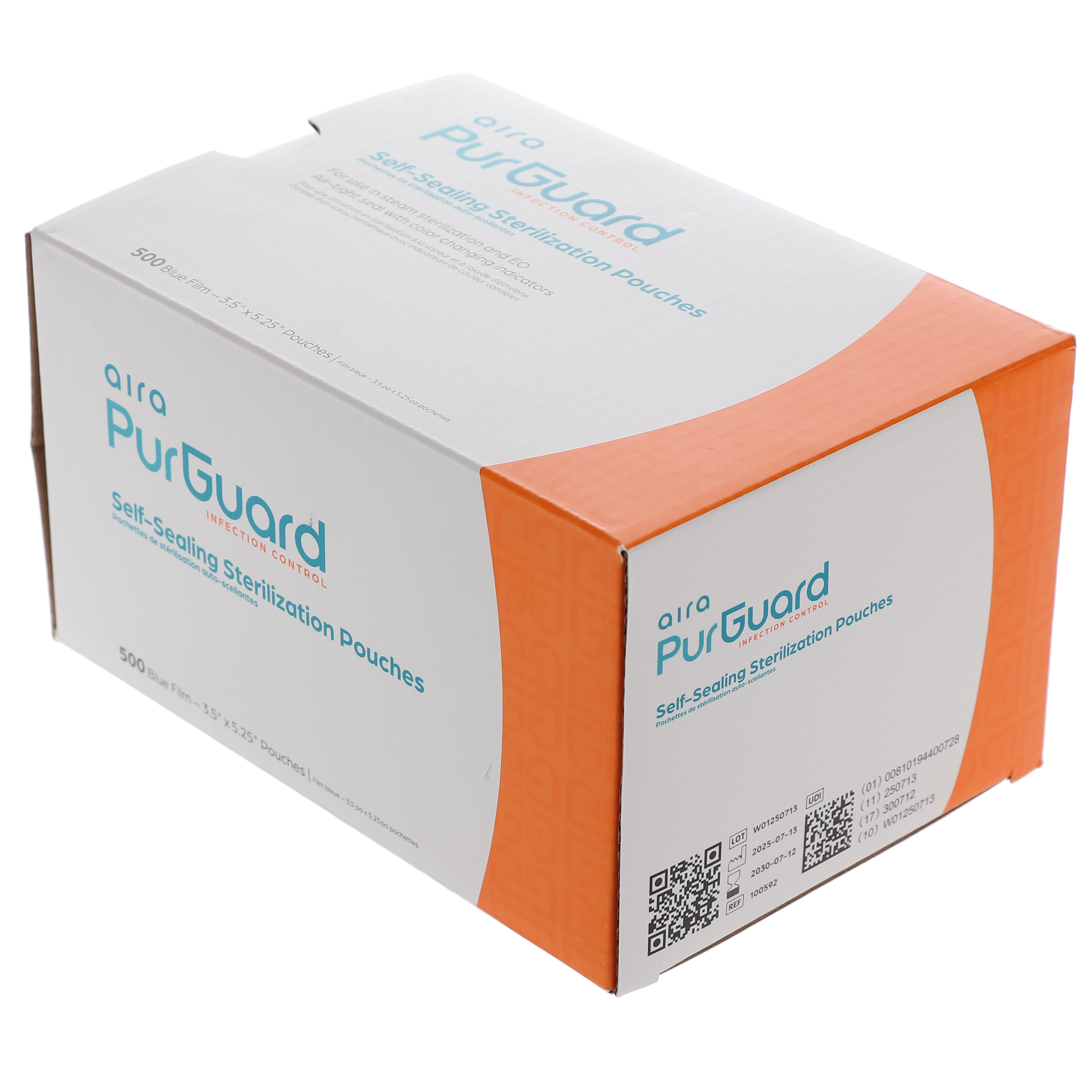 Aira 100592 PurGuard Self-Sealing Sterilization Pouches 3.50