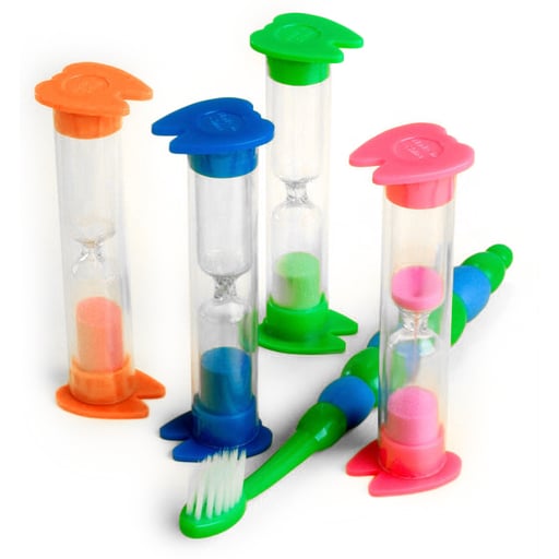 Practicon 10-16719 2-Minute Tooth Sand Timers 4 Assorted Colors 3.5
